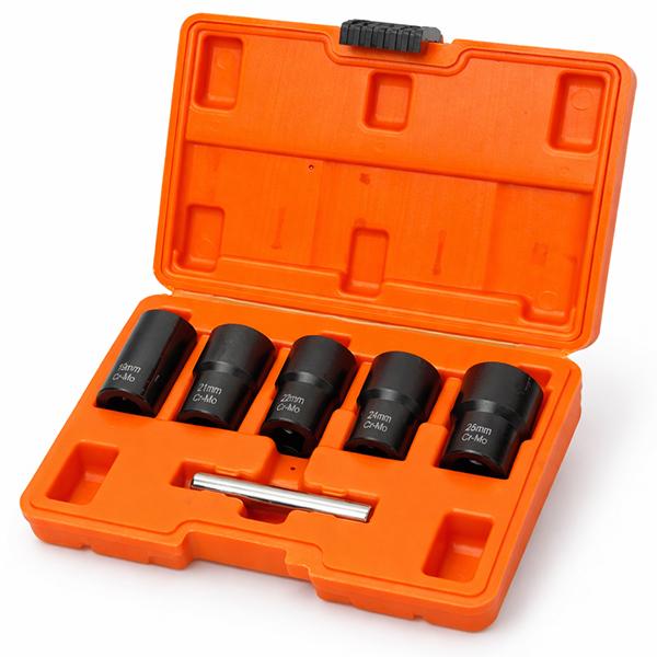 大きいサイズ ナットツイスターソケット5本セット 19mm 21mm 22mm 24mm 25mm T124 | 