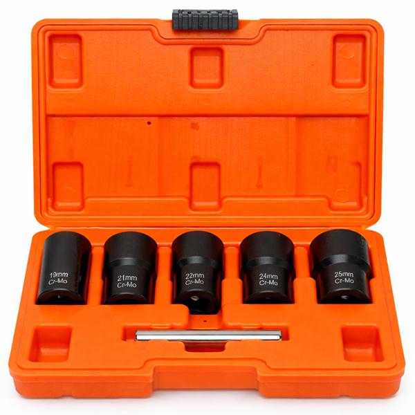 大きいサイズ ナットツイスターソケット5本セット 19mm 21mm 22mm 24mm 25mm T124 |  | 01