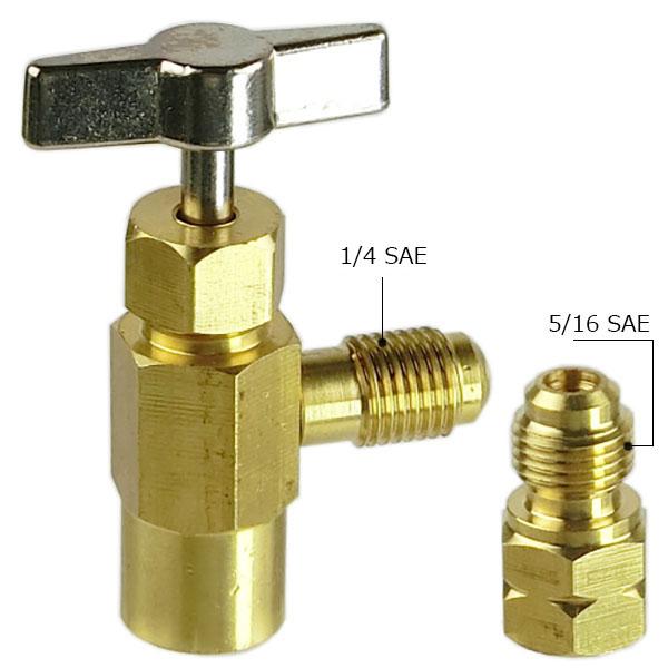 R134a サービス缶バルブ アダプター5/16SAE ガスチャージ用缶切り