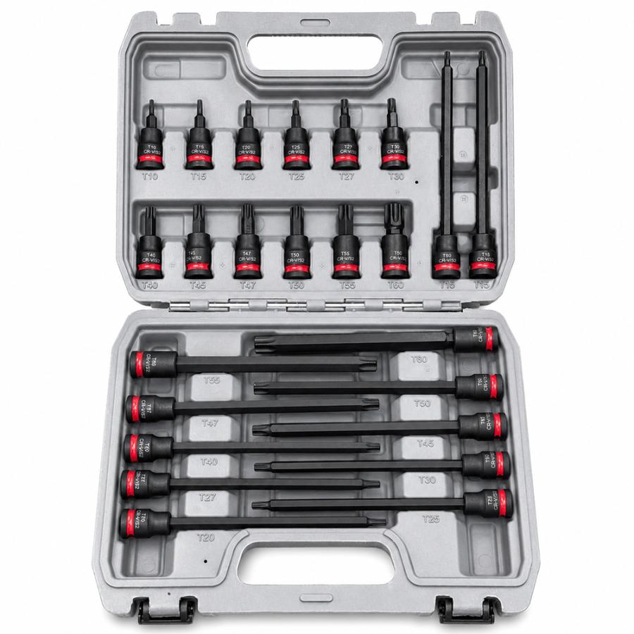 ロング＆ショート トルクスビットセット 24点組 T10-T60 150mmロング