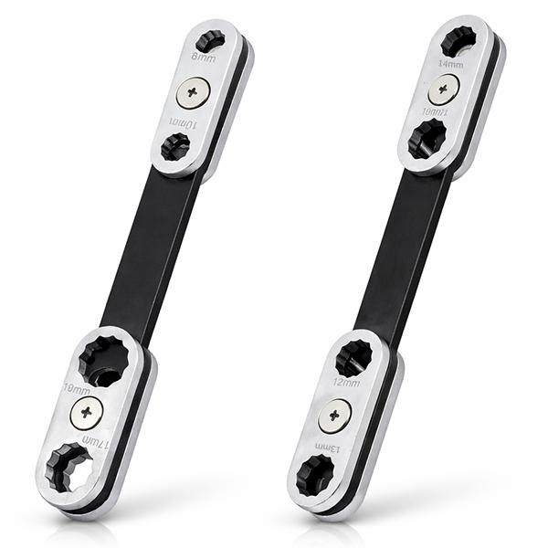 8in1 万能ソケットレンチ 8sizeメガネレンチ 360°回転ヘッド クロム