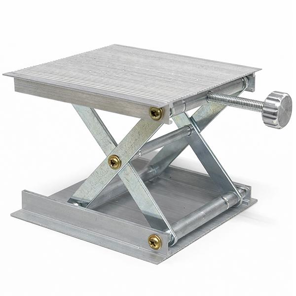 アルミ製 簡易ラボジャッキ 水平器昇降台 耐荷重6kg 高さ調整2.5〜9cm対応 T830 |  | 01