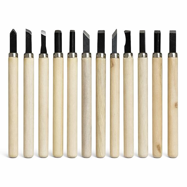 木彫り 彫刻刀 12本セット 木工・DIY用 T852 : Garage.com - 通販