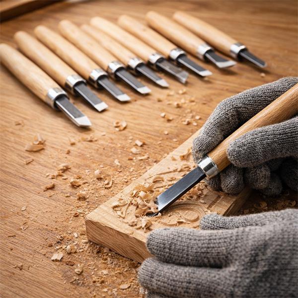 木彫り 彫刻刀 12本セット 木工・DIY用 T852 : Garage.com - 通販