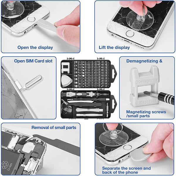 122-in-1 122pc 精密ドライバーセット トルクス 電池 交換 iPhone iPad