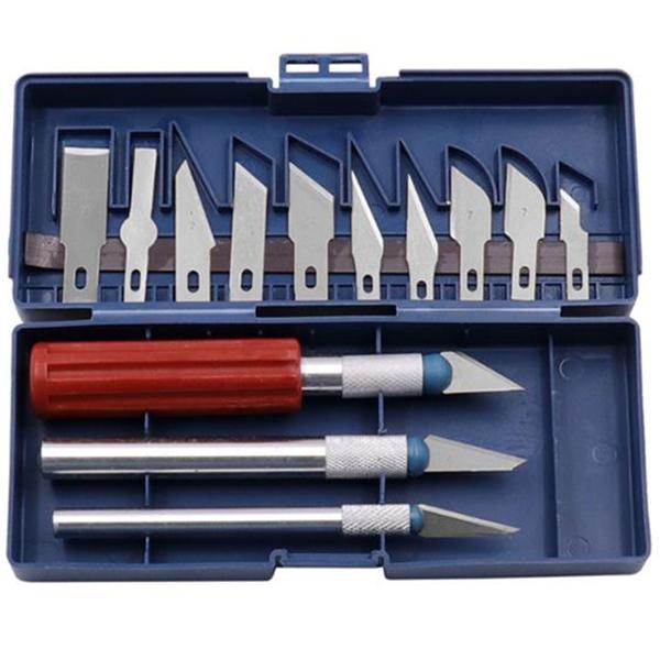 13pcホビー用ナイフセット クラフトナイフ 切り絵彫刻刀 アートナイフ デザインナイフ TA011