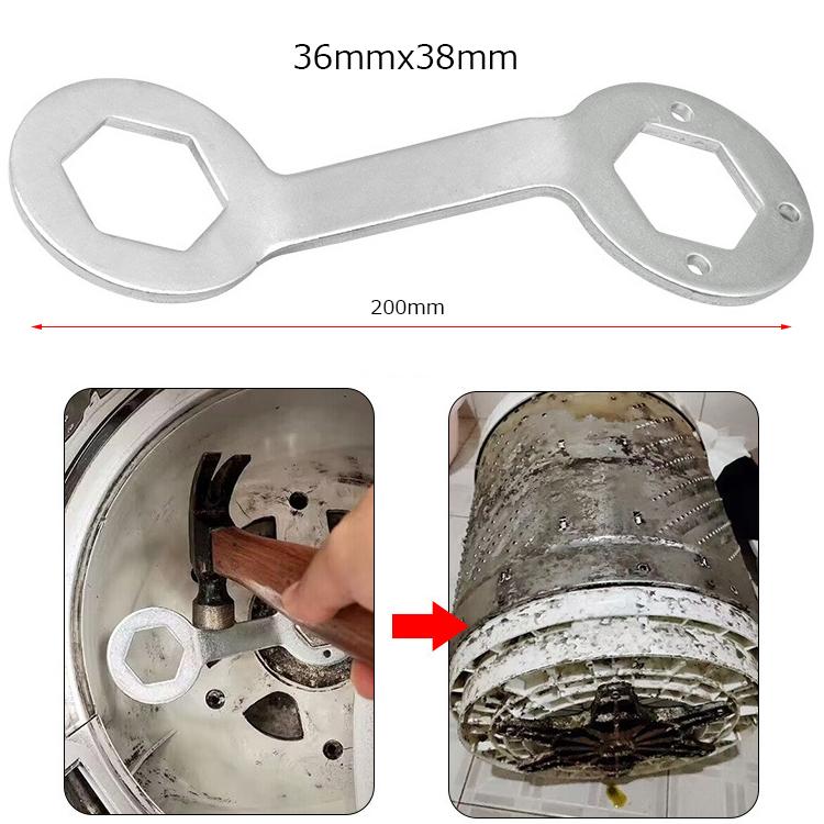 洗濯機用メンテナンスレンチ 36mm 38mm メガネレンチ 洗濯槽分解専用