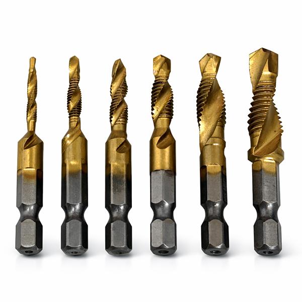3in1 ドリルタップ 6本セット M3-M10 穴あけ・タッピング・面取り
