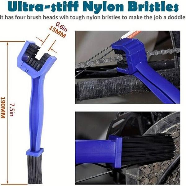 自転車チェーン洗浄クリーニング4点セット 専用チェーンブラシ