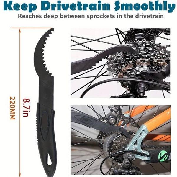 自転車チェーン洗浄クリーニング4点セット 専用チェーンブラシ YZN008