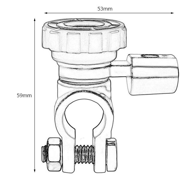 横スイッチ 方向変換用 バッテリーカットターミナル D端子 W021 |  | 01