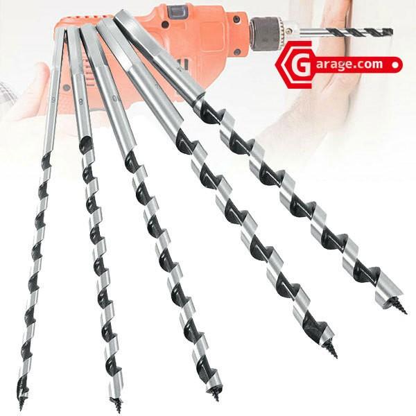 5本組 木工用 木材＆樹脂の深穴加工用 230mm ロングドリルビット 5pc