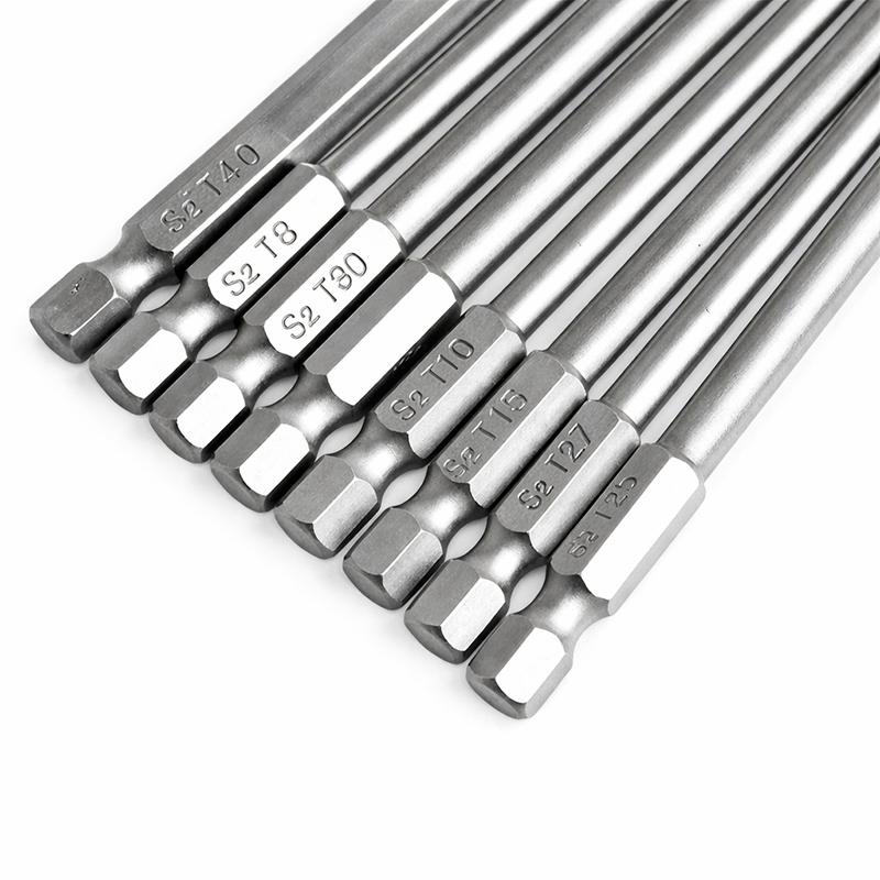 ロング8pc電動ドライバー仕様 TORX いじり止めトルクスビットレンチ
