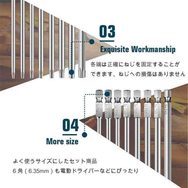 ロング8pc電動ドライバー仕様 TORX いじり止めトルクスビット ロング8pc電動ドライバー仕様 TORX いじり止めトルクスビット