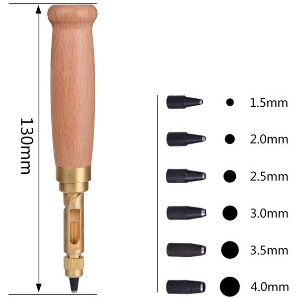 レザークラフトスクリューポンチ ベルトパンチ 穴あけポンチ ブレード6