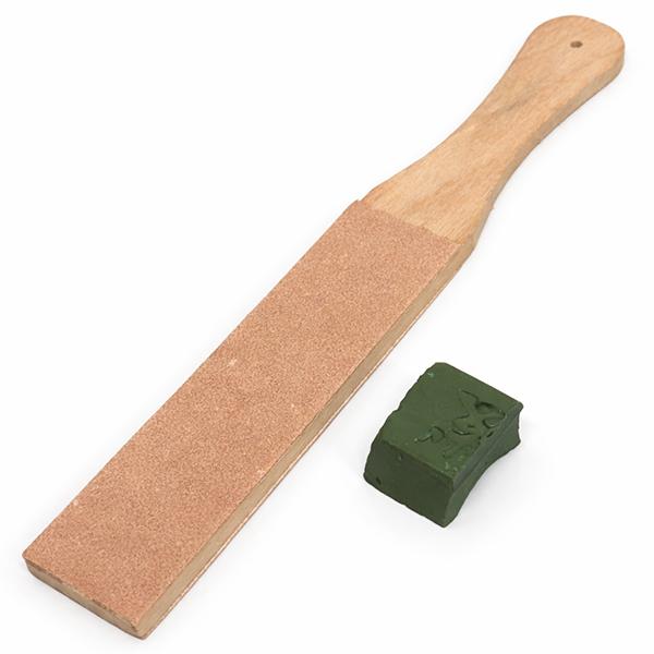 ナイフ研ぎ パドルストロッピング・革砥 木台+青棒 YZL130 | 