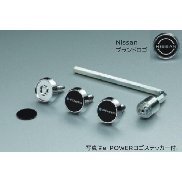 エクストレイル ナンバープレートロック(ロックボルト3本、キー付