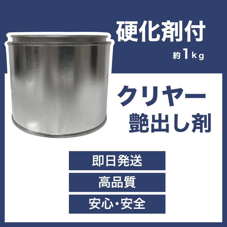 自動車塗料 イサムクリヤー 塗装用 硬化剤付 1kg 8（主剤）: 1（硬化剤 