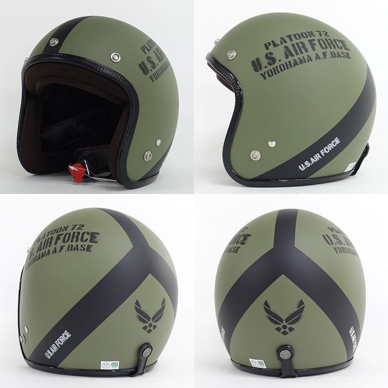 72JAM JET HELMET アーミーカラー U.S.A.FORCE ジェット 72JAM JET HELMET アーミーカラー U.S.A.FORCE ジェット
