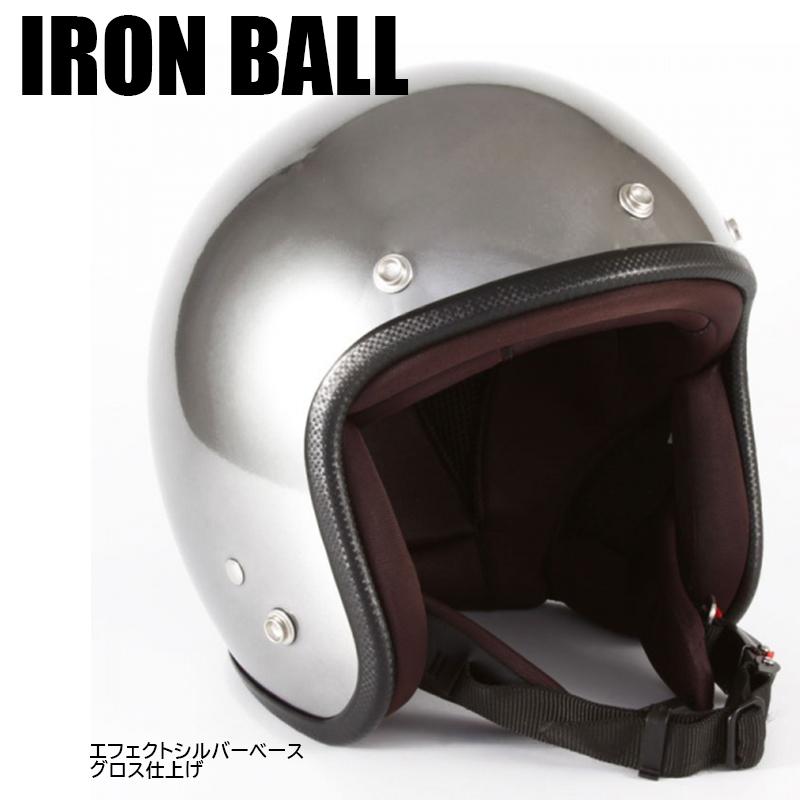72JAM JET HELMET IRON BALL シルバー ジェットヘルメット 72