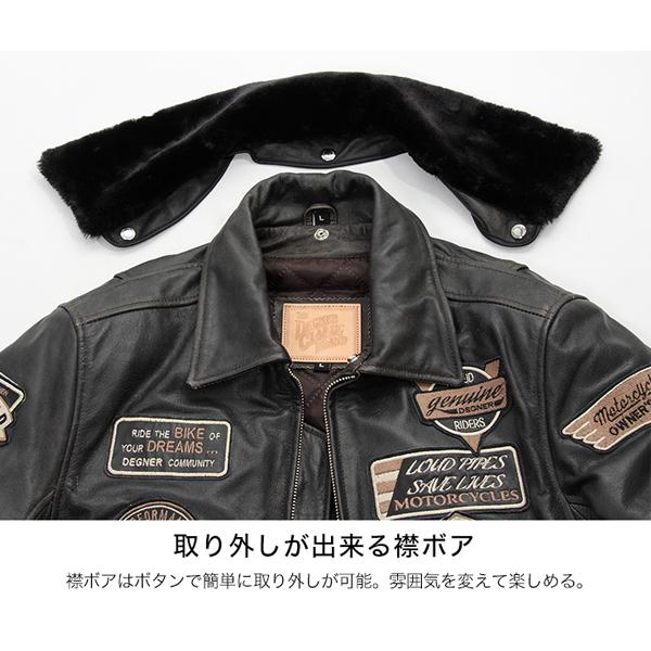 デグナー 16WJ-10 ヴィンテージフライトレザージャケット DEGNER 16WJ10 VINTAGE FLIGHT LEATHER JACKET 本革 牛革 プロテクター付｜garager30｜06