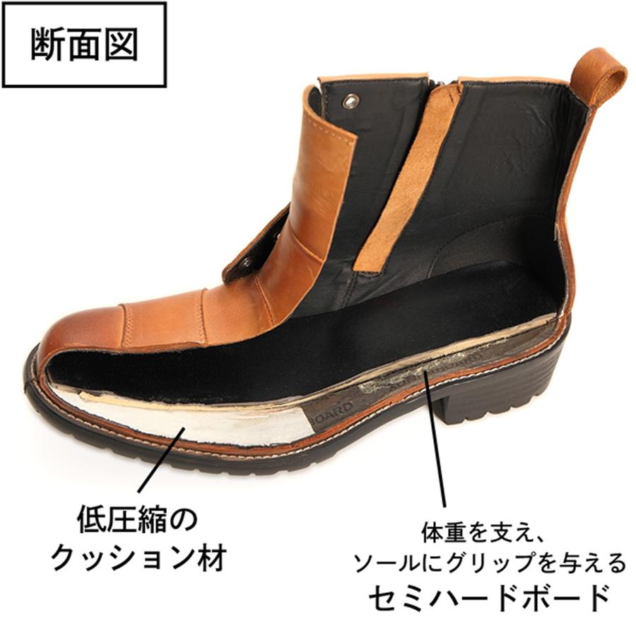 DEGNER（デグナー） HS-B6A シフトガード付レザーZIPブーツ DEGNER