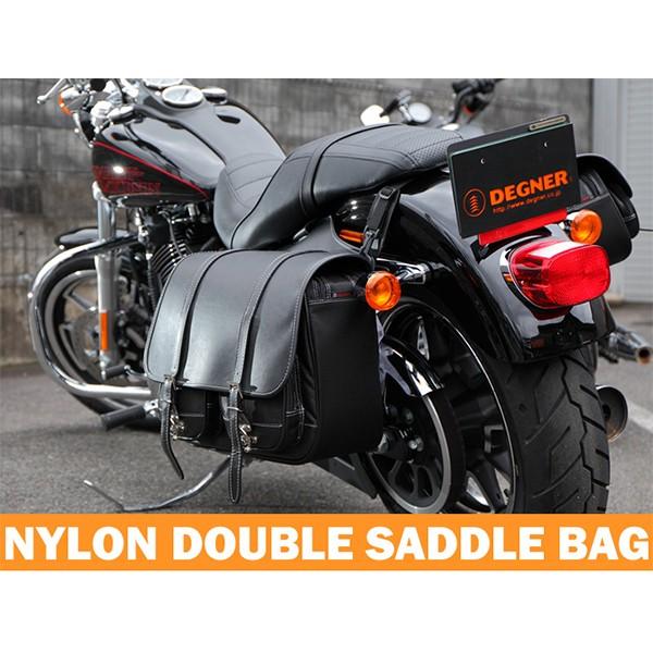 デグナー NB-43B 右出マフラー対応ナイロンダブルサドルバッグ DEGNER NB43B NYLON DOUBLLE SADDLEBAG FOR  RIGHT APP MUFFLER サイドバッグ