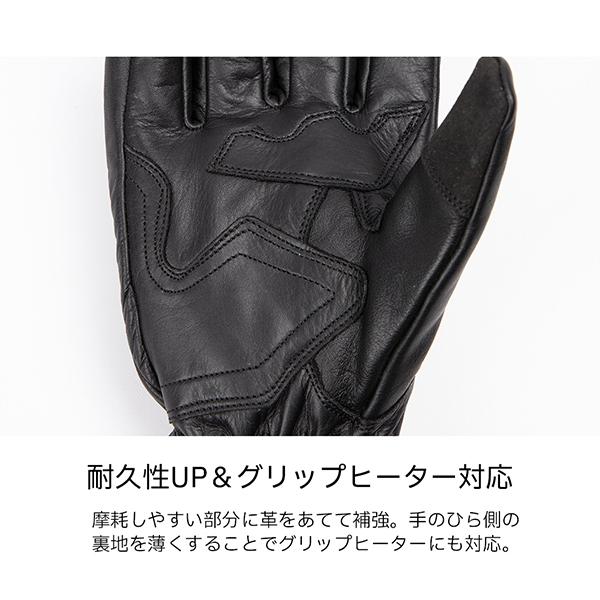 デグナー WG-51 ウィンターレザーグローブ WINER LEATHER GLOVE 牛革 透湿防水フィルム 冬用 グローブ WG51 DEGNER｜garager30｜05