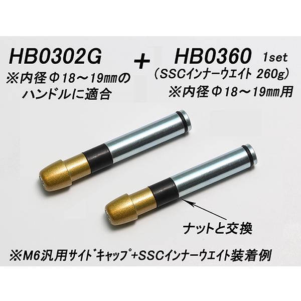 HURRICANE（ハリケーン） φ22砲弾型アルミサイドキャップ バーエンド 