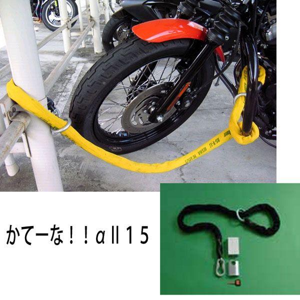 衣川製鎖工業 かてーなαII 15( アルファ2 ) 1.5mカギ付き 盗難防止