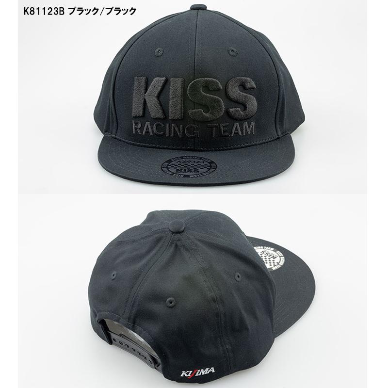 KIJIMA（キジマ） キャップ KISS RACING TEAM ブラック ピンク K81123B