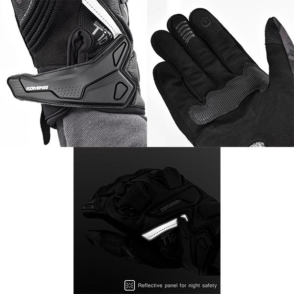 コミネ（Komine） GK-234 プロテクトレザーメッシュグローブ 06-234