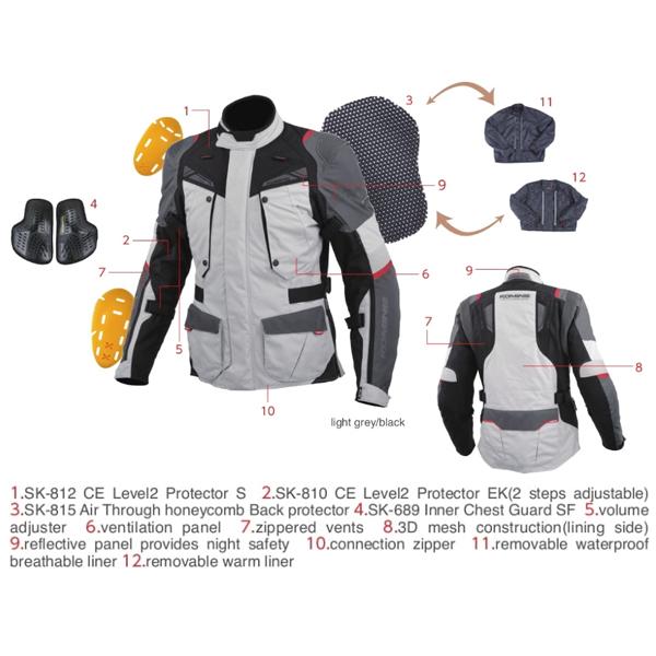 コミネ（Komine） JK-609 フルイヤーアドベンチャージャケット S〜4XL