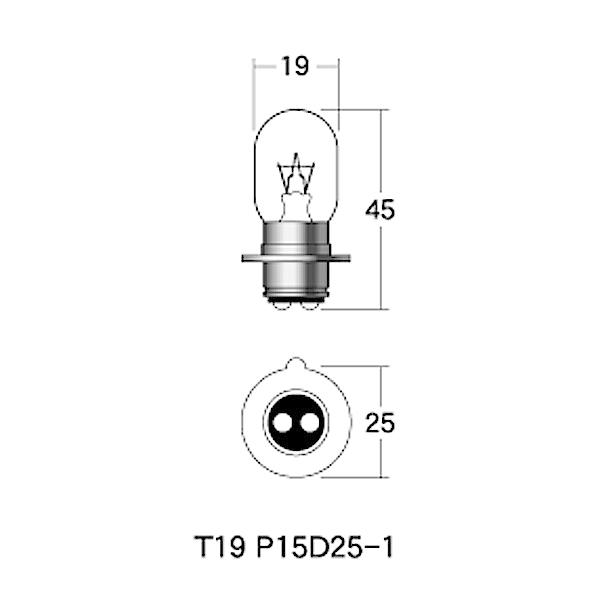 M＆H マツシマ PH7 T19 P15D25-1 クリア 12V 30/30w 1P 2015 ヘッド球