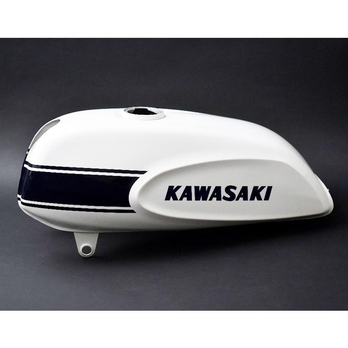 エムテック中京 KAWASAKI MACH　500SS/H1　エグリタンク ホワイト カワサキ マッハ ガソリンタンク 燃料タンク MRS｜garager30