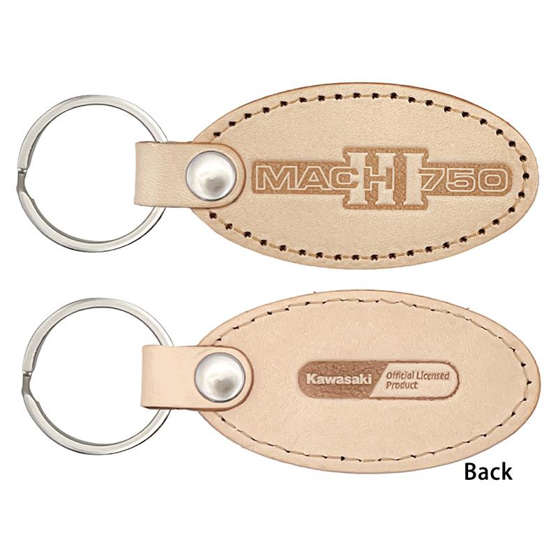 Kawasaki 750ーSS MACH エンブレム 国産レザーキーホルダー カワサキ