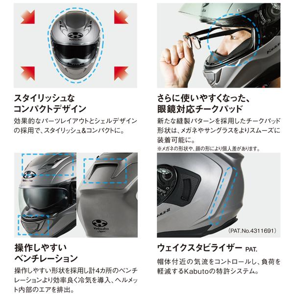 OGK Kabuto KAMUI-III JM ジェーエム グラフィックモデル UV IR