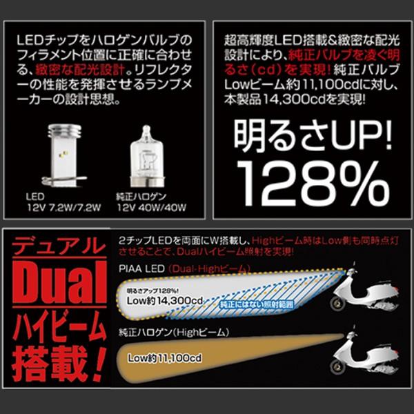PIAA ピア MLE5 LEDバルブ（PH12タイプ) 2輪用ヘッドライトバルブ
