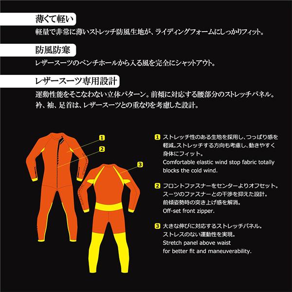 TAICHI RSタイチ NXU916 ウインドストップ インナースーツ 防風 RS