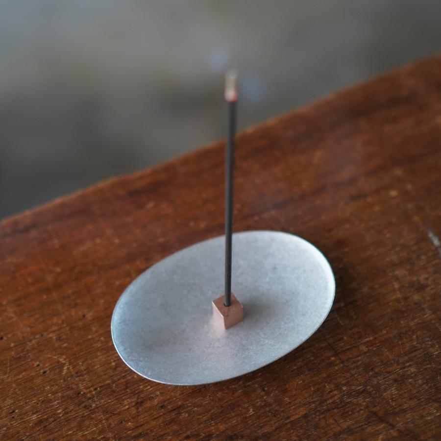 香立て 香皿 セット インセンスホルダー 金属製 アルミ × コッパ― HOME