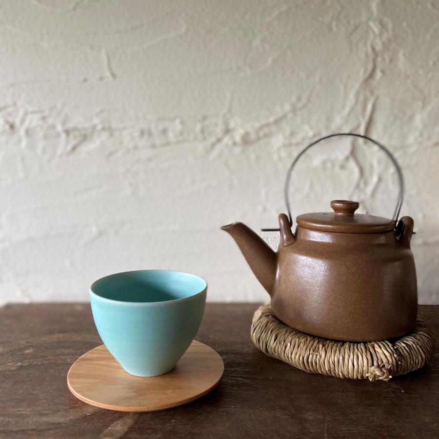 結 YUI 湯呑み フリーカップ 茶器 美濃焼 浅葱 白 シンプル ロロ SALIU