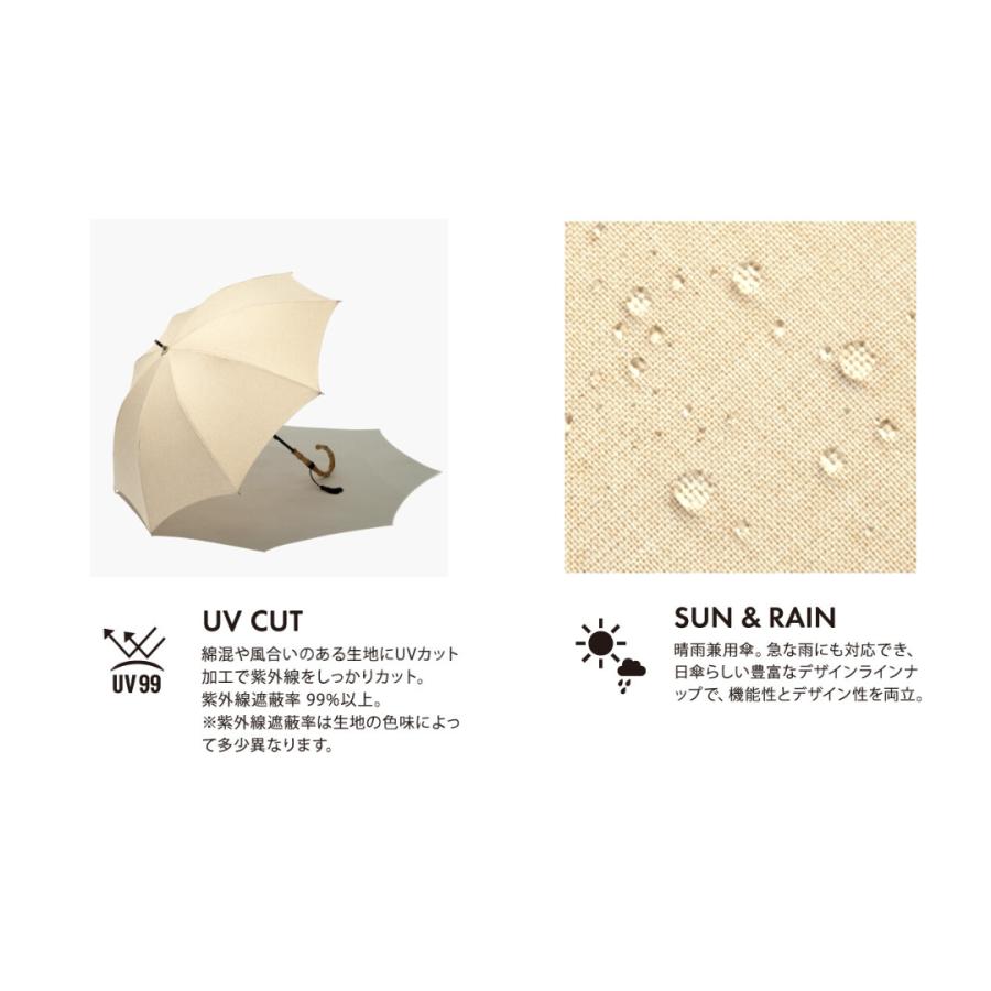 because 日傘 長傘 レディース UVカット 遮蔽率99% ドット 水玉 because 日傘 長傘 レディース UVカット 遮蔽率99% ドット 水玉