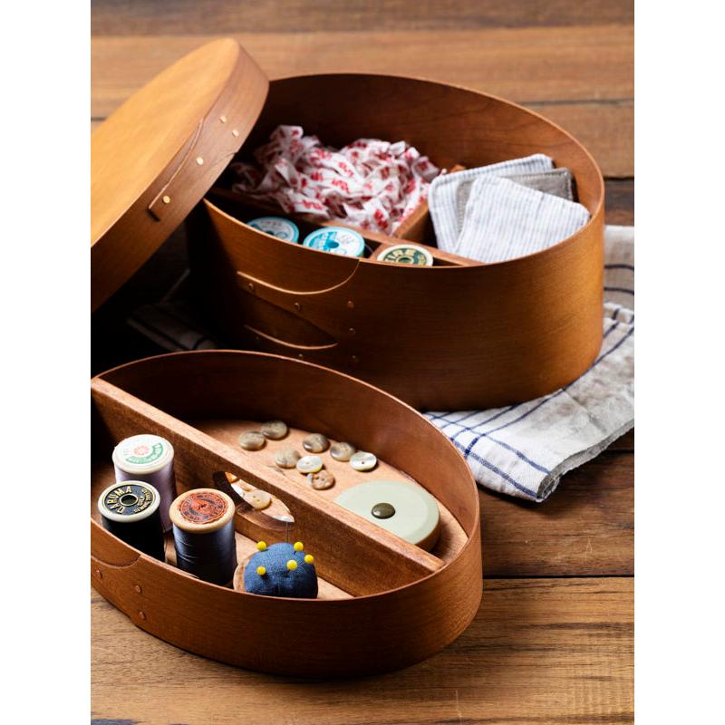 シェーカーボックス ソーイングボックス 2段 裁縫箱 木製 おしゃれ