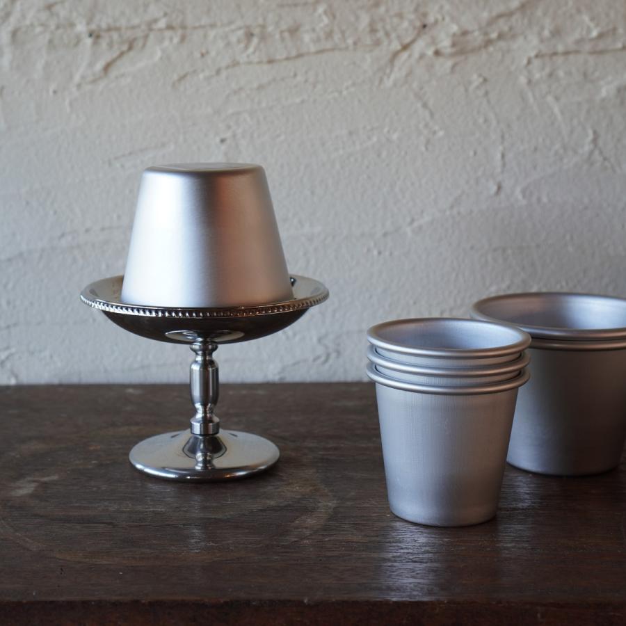 フランスビンテージ アイスクリームカップ3客セット プリンカップ アイスクリームカップ プリンカップ デザート ステンレス製 脚付き