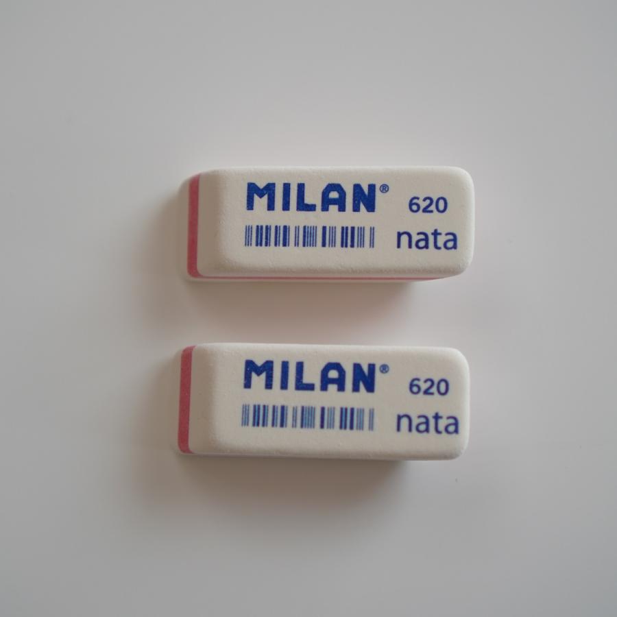 ミラン 消しゴム MILAN nata 2個セット No.620 文房具 シンプル