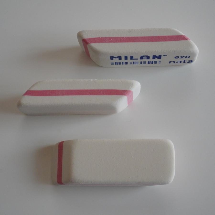 ミラン 消しゴム MILAN nata 2個セット No.620 文房具 シンプル