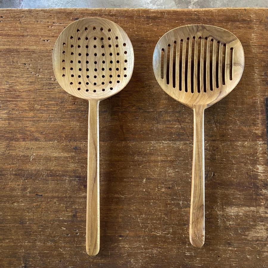 ラオス レードル 楕円穴あきレードル 丸穴あきレードル クリックポスト