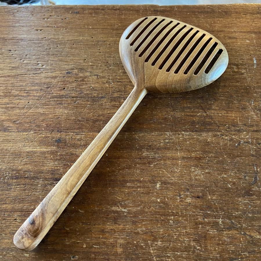 ラオス レードル 楕円穴あきレードル 丸穴あきレードル クリックポスト