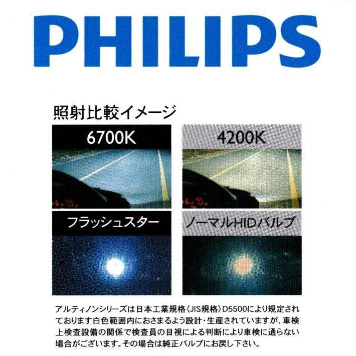 日本正規品 フィリップス アルティノン 純正交換用 HIDバルブ フラッシュスター D2S 6700K　85122FSX2（ 本体は85122FSJと同スペック ）｜garageshop-eg｜06