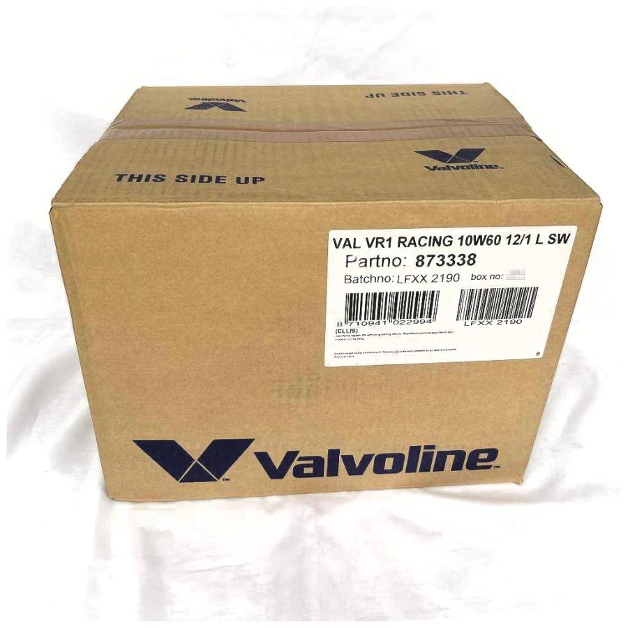 ヨーロッパ製造品 Valvoline バルボリン VR1 Racing レーシング エンジンオイル 10W-60 部分合成油　A3/B4　873338　1Lボトル×12本入り｜garageshop-eg｜02